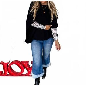 NEW BLAKELEY shaker knit poncho in black